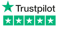 5 Star Trustpilot customer reviews